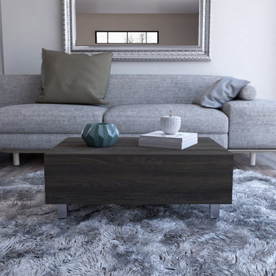Table basse à plateau relevable avec rangement