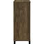 Armoire de style bar avec finition en chêne rustique et porte coulissante, idéale pour le placage de verrerie Essentials