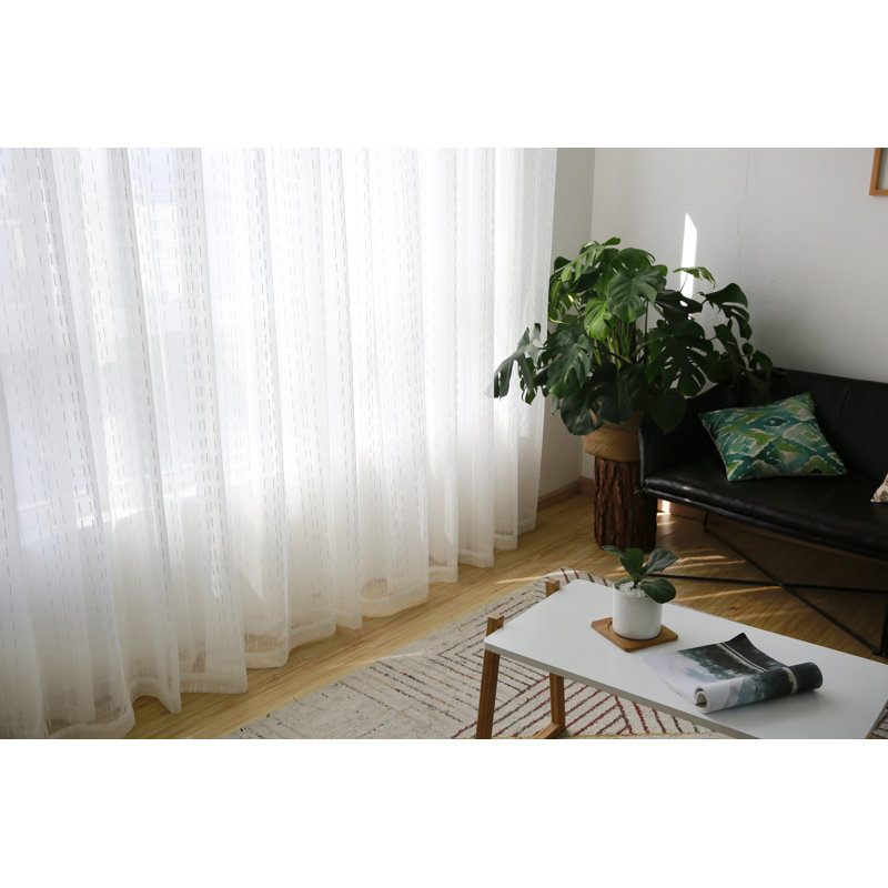 Panneau de rideau simple diaphane avec œillets Baran