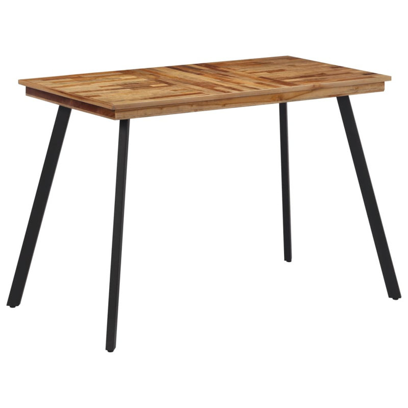 Princeton Teak Metal Base Dining Table, H76 x L120 x W62cm