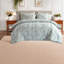 Ensemble de literie Queen 2 pièces, couette verte en polyester, style moderne