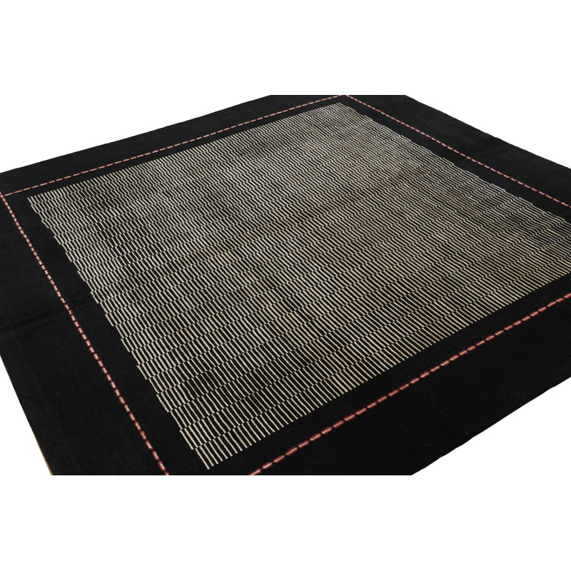 Rug & Kilim’S Art Deco Style Square Rug With Beige-Brown Geometric Patterns