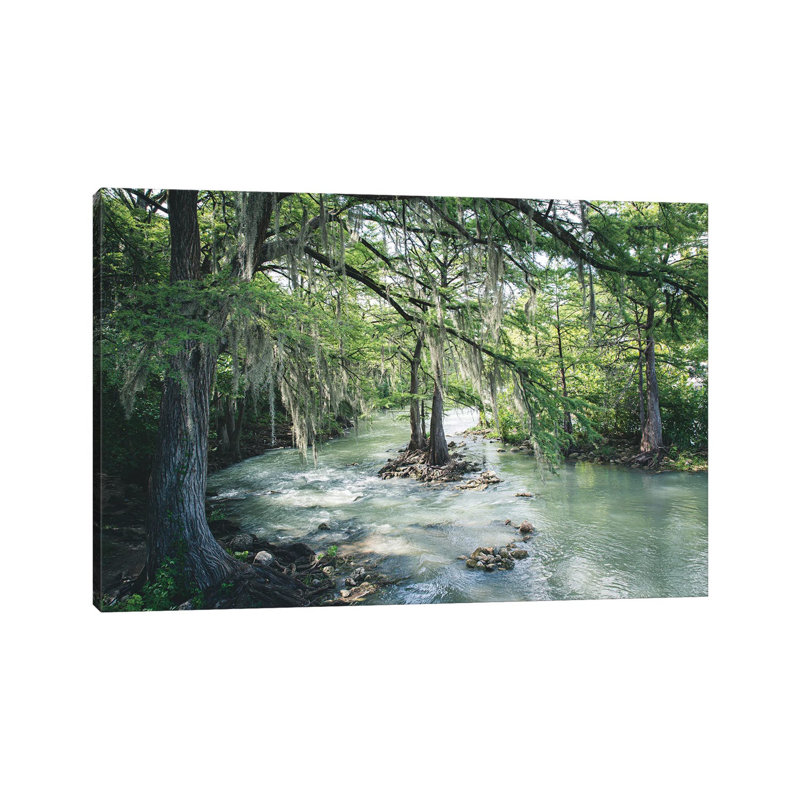 Comal River Gruene Texas, reproduction de giclée sur toile tendue avec châssis