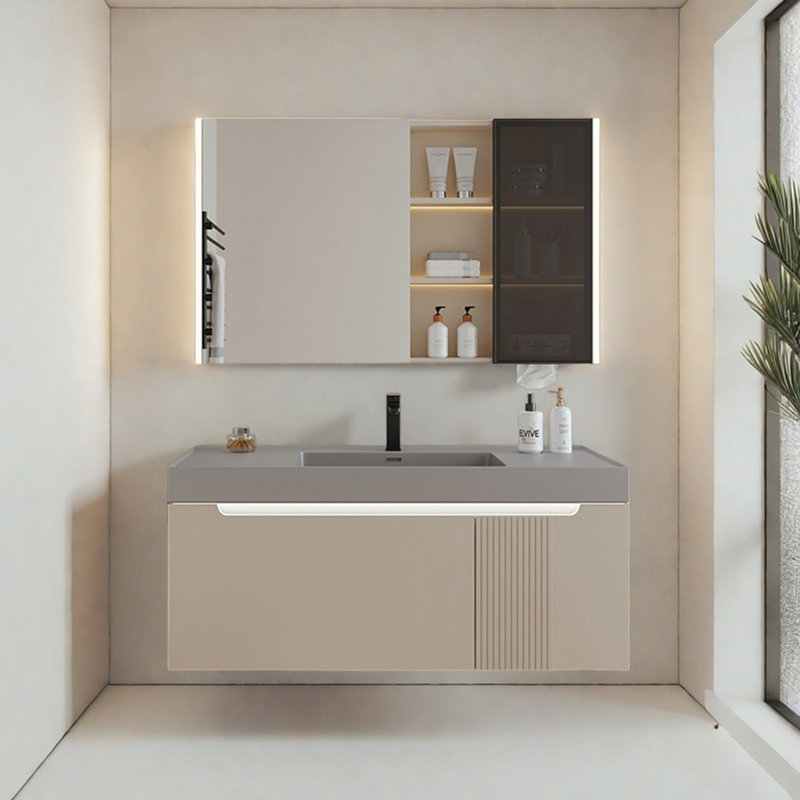 Armoire de salle de bain légère et luxueuse