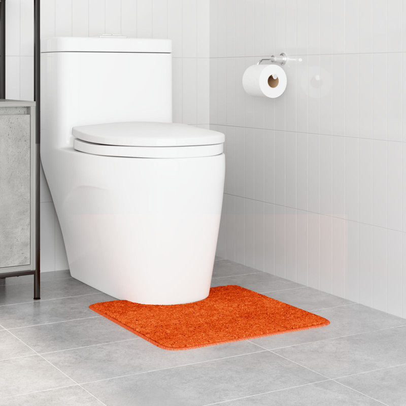 Standard Non-Slip Bath Mat Other Modern, Orange