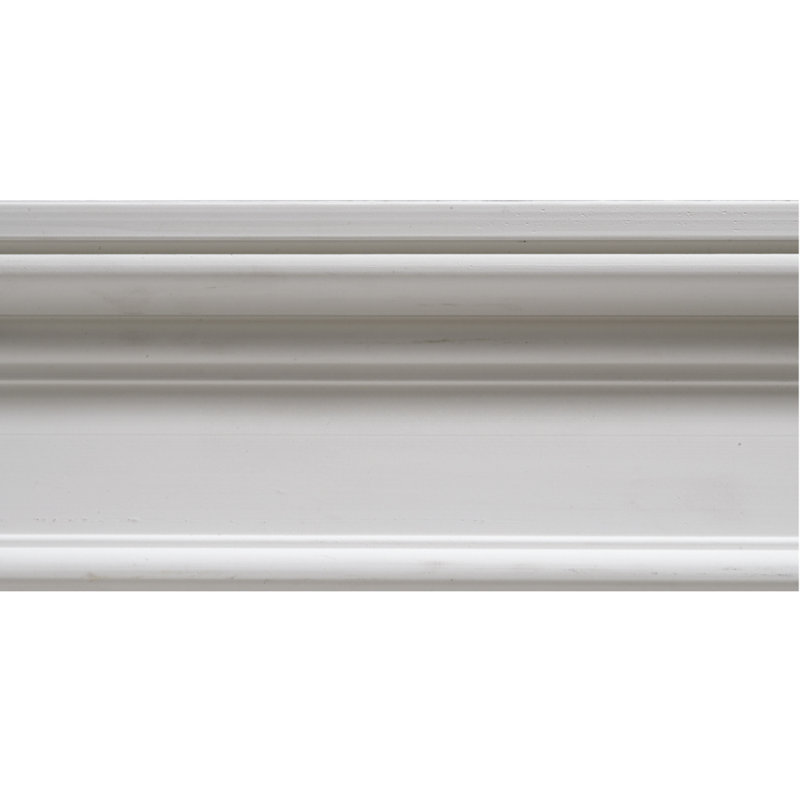 Primed White Hardwood Traditional Door and Window Casing, 8-ft
