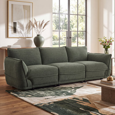 Upholstered Seat Sofa with Arms