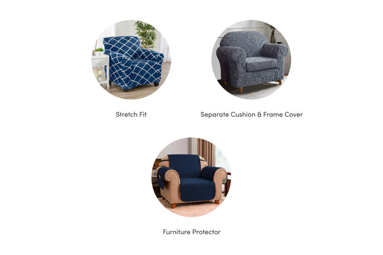 collage of various slipcover designs and styles