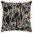 Black Cream Impressionistic Branch Throw Pillow