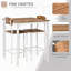 Ensemble de table de bar 3 pièces, ensemble de table de salle à manger à hauteur de comptoir industrielle, chaises et pieds en acier-1962373691-1962373692