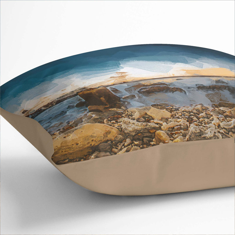Square Throw Cushion, Stone, 55cm H x 55c m W x 20cm D