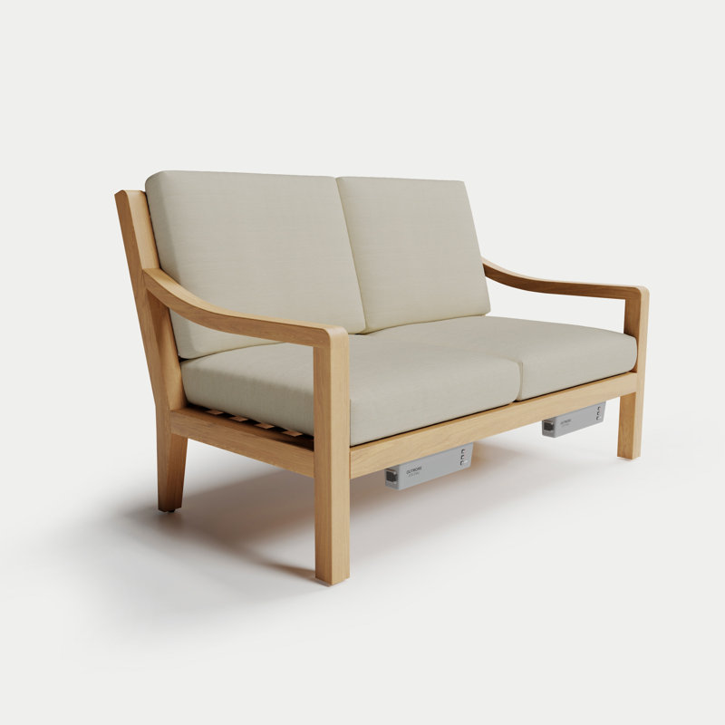 Solerno Heated Loveseat, Eggshell