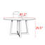 Table ronde simple en bois massif de style nordique-649490911