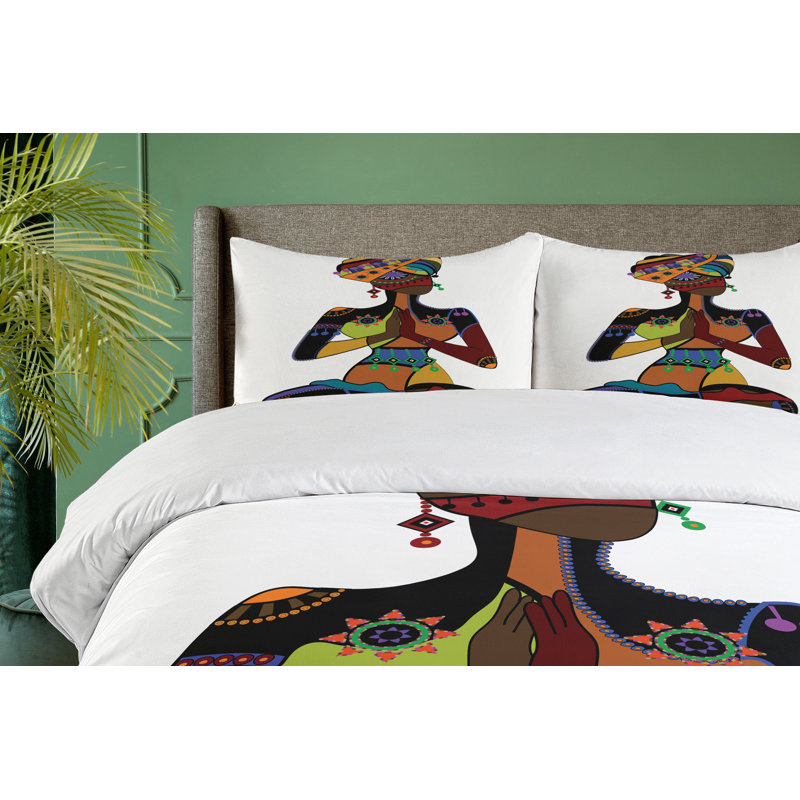 Yoga Modern & Contemporary Duvet Cover, Queen Duvet Cover + 2 Standard Shams