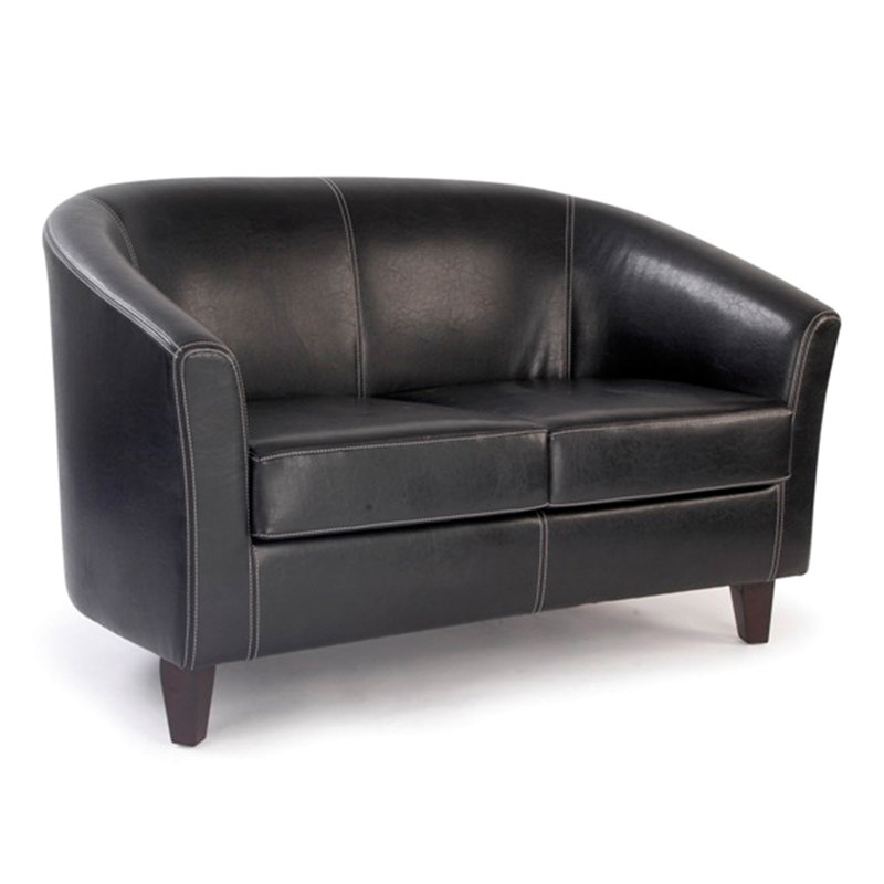 Faux Leather Loveseat