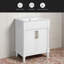 Meuble-lavabo 24 po avec lavabo intégré en céramique, meuble-lavabo à 2 portes et meuble-lavabo simple pour petite et moyenne salle de bain-83959993