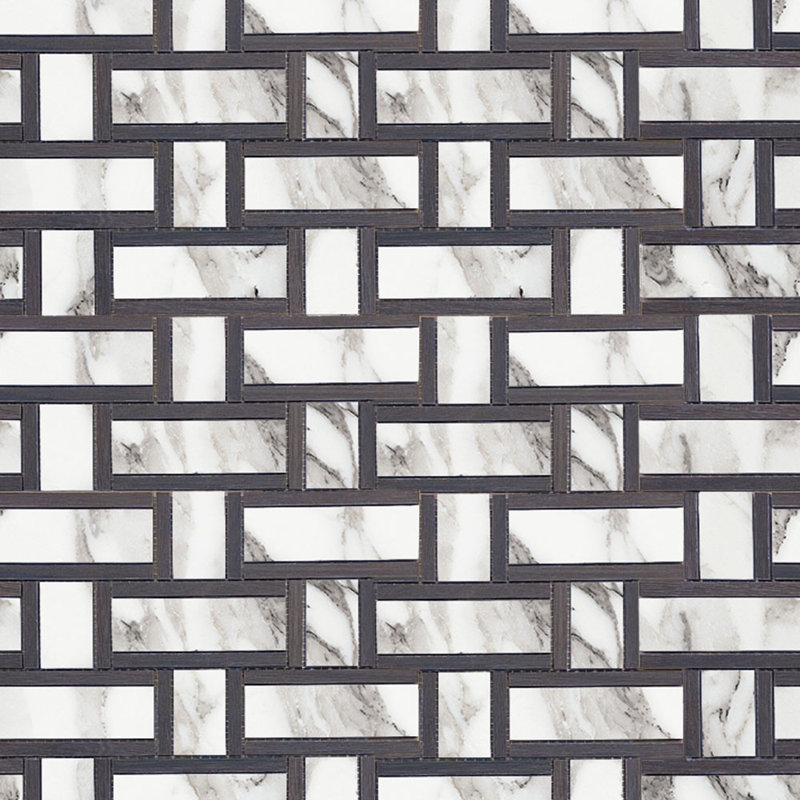 Mélange de mosaïques rectangulaires, Argente