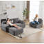 Canapé moderne en mousse à mémoire de forme compressée, grands canapés modulaires pour le salon, canapé modulaire Cloud pour animaux de compagnie, tissu en velours côtelé, causeuse très profonde, sans assemblage requis, gris-698245653