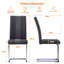 Modern Faux Leather/Suede Upholstered Armless Cantilever Dining Chair with Chrome Base-243280536-245882855