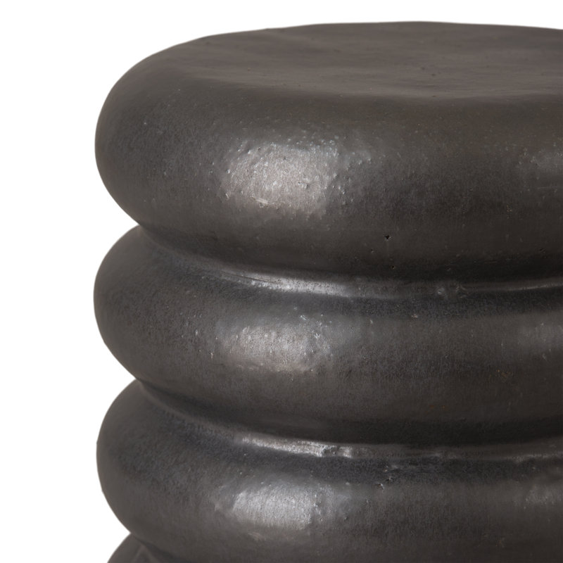 Ravenna Garden Stool, Matte Black