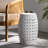 12" Accent Side End Table, Cylindrical, Industrial Style, For Living Room, Indoor/Outdoor, White | Gift Idea-166030479