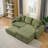 Aura Corduroy Convertible Sofa With Pull-Out Chaise, Integrated Coaster & Easy Assembly-391787983