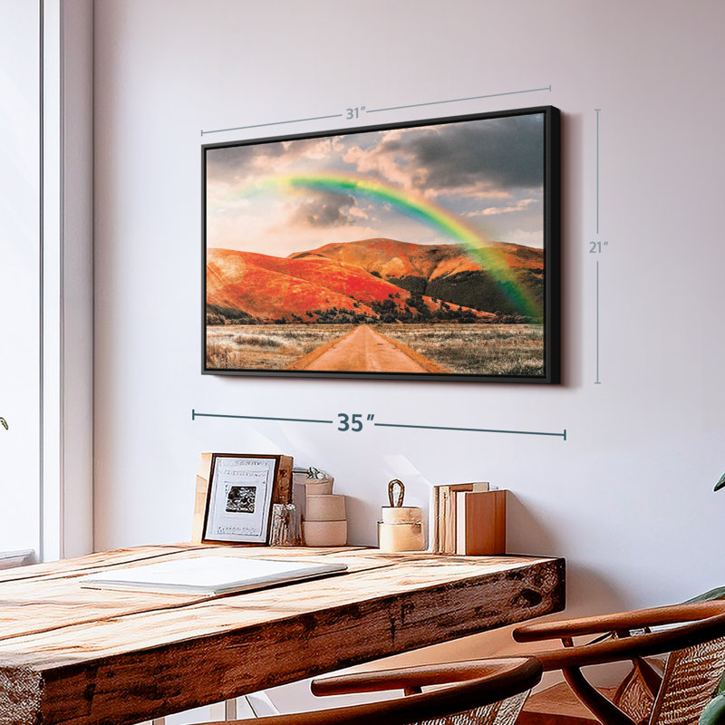 Impression sur toile Rainbow Country Road, H 21 po x l 31 po