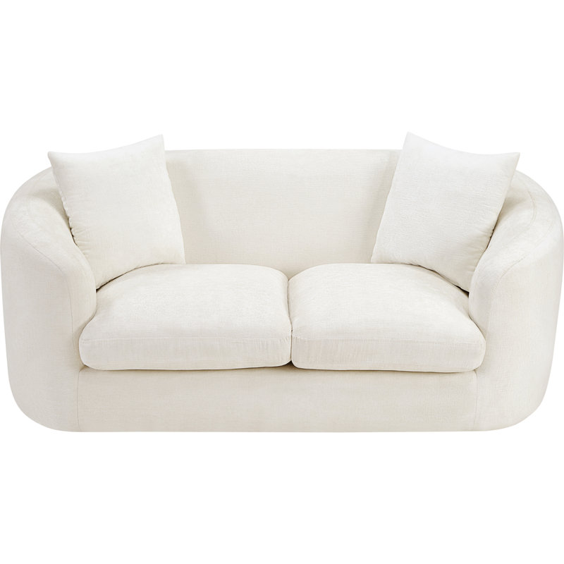 Causeuse Penelope, Tissu chenille crème
