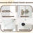 41.5" Vanity Desk with Mirror Lights Power Outlets Hair Dryer Rack Storage Shelves