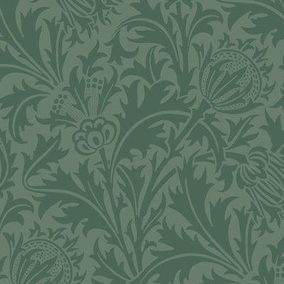 Thistle Damask - Forest