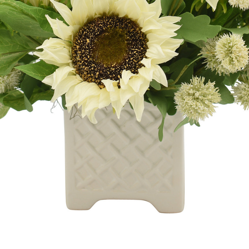 Sunflower And Pom Poms Arrangement