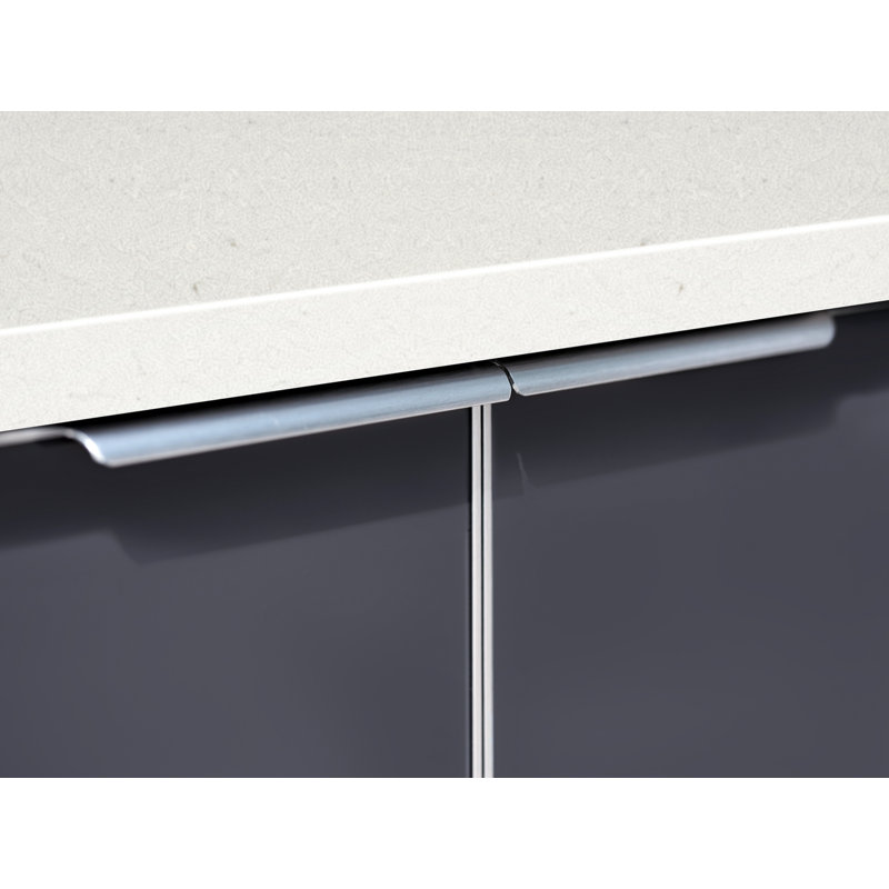 Ensemble d'armoires d'extérieur 4 pièces en aluminium gris ardoise 3 tiroirs, Gaz naturel