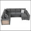 Canapé modulaire confortable en forme de U avec fonctions polyvalentes pour le salon