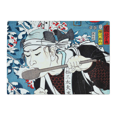 Tempered Glass Muramatsu Sandayu Takanao by Utagawa Kuniyoshi Chopping Board