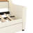 Twin Size Daybed With Trundle, Upholstered PU Leather With Charging Station And LED Lights-356123433