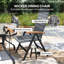 Outsunny Folding Rattan Garden Dining Chair with Reclining Back-1013789778