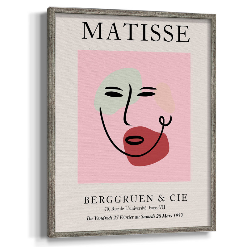 Matisse CDXCV, reproduction d'art encadrée - bois massif, H 11 po x l 9 po