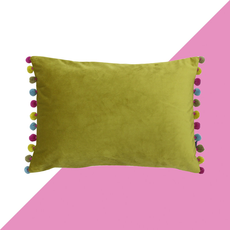Fiesta Rectangular Scatter Cushion, Bamboo/Pink/Blue