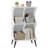 4 Cube Bookcase, Open Cube Small Bookshelf Circle Arc Storage-1623658194