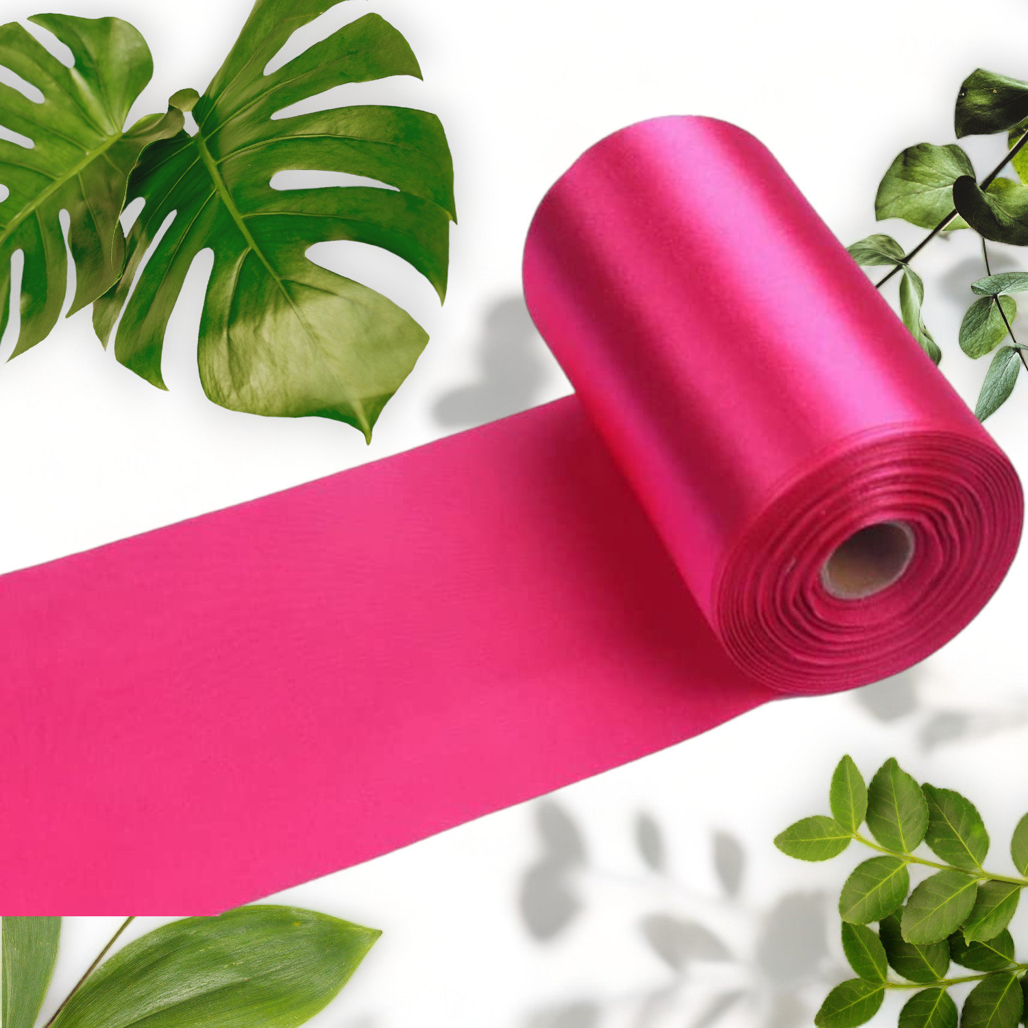 BRBCA Hot Pink Fabric Ribbon 27 Yards 4 Inch Wide | Wayfair