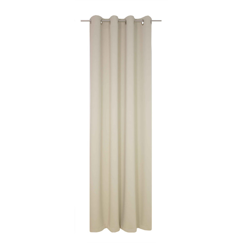 Torquay Semi Sheer Curtain Pair, Beige, 145cm Width x 150cm Drop