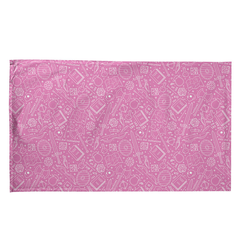 Mcguigan Tea Towel Kitchen Towel, Poly Twill, Pink/White