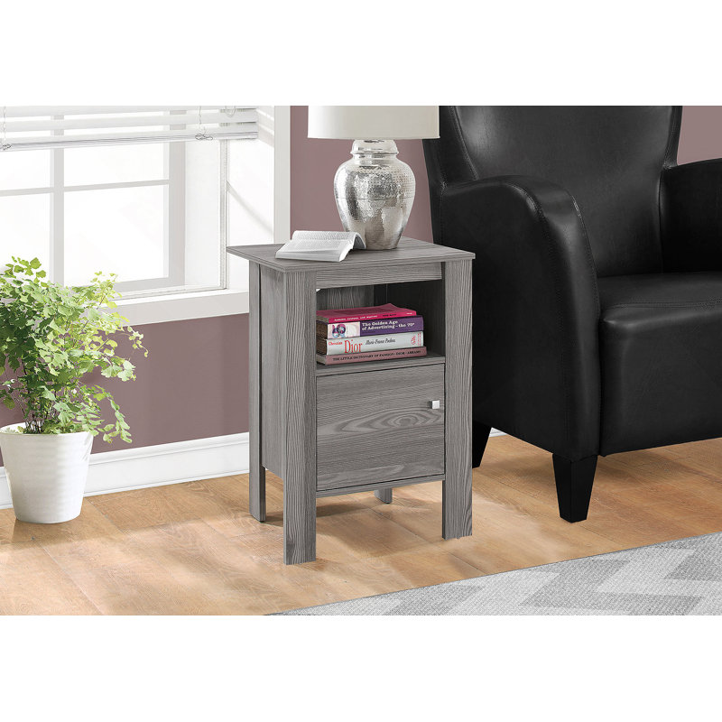 Versatile Multi - Purpose Table For Living Room, Bedroom, Ideal As Side, End, Nightstand With Storage Functionality, Gray