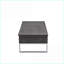 Chêne gris & amp; Table basse chromée à plateau relevable avec rangement caché pour le salon