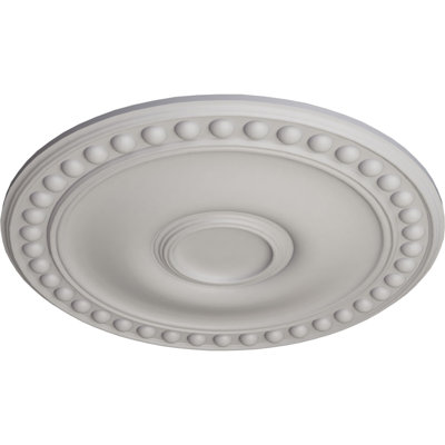 Endurathane Granada Ceiling Medallion, 19"OD x 1 1/2"P (Fits Canopies up to 7 1/8"), Hand-Painted Iridescent Gold Finish