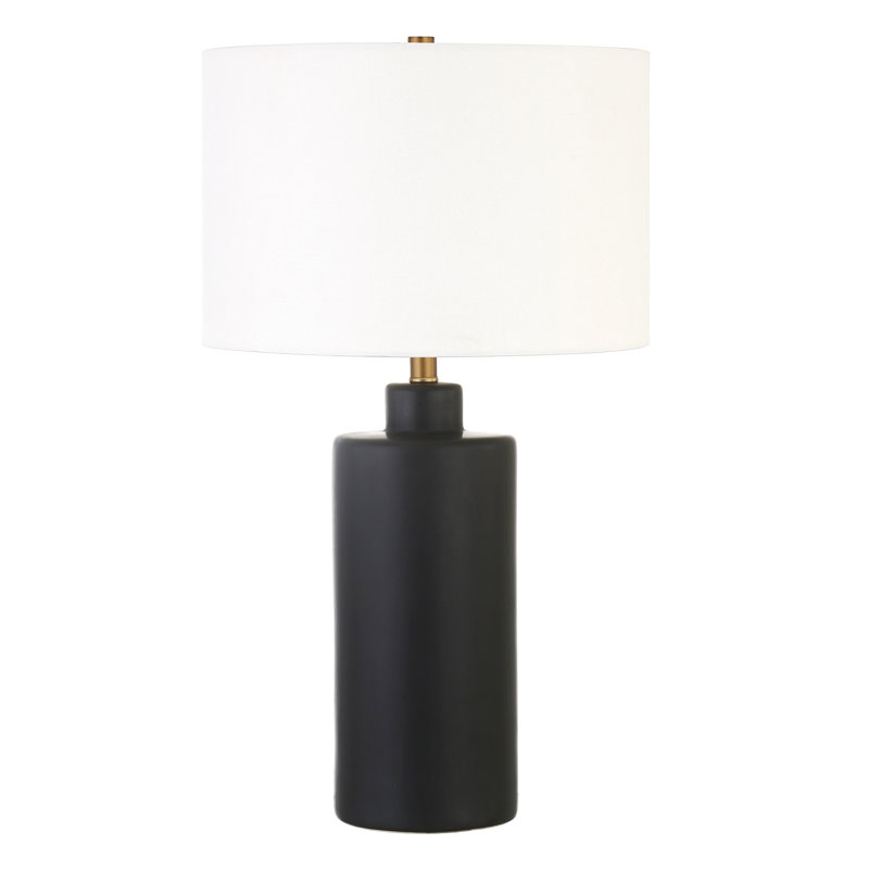 Lampe de table standard 25 po Carlina, Noir mat