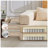 YooDoHome 118.11" W x 39.37" D x 24.8" H Modular Chenille Convertible Floor Sofa Bed