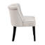 Chaise beige rembourrée en mousse avec finition et siège à dossier courbé avec pieds en tissu texturé-444064065
