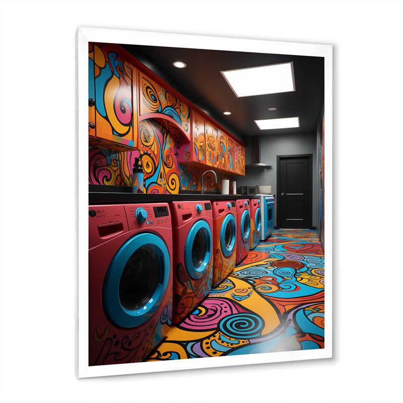 Blanchisserie, impression artistique sur toile II, H 20 po x l 12 po x P 1 po, Cadre photo blanc