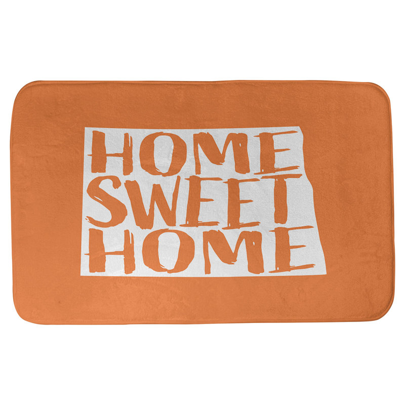 Tapis pour salle de bain north dakota home, l 21 po x L 34 po, Orange